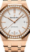 Rose Gold 904L Steel Silver White Dial - Watches - 37mm