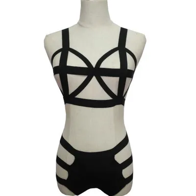 Churchf Sex Lingerie Net Red Bundle Three-Point Seduction Suit Strap Hollow Bikini 1127