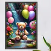 >SALE<5D DIY Full Round Drill Partial AB Diamond Painting Bear Kit 45x65cm