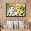 Teacup Rabbit Flowers-9CT Stamped Cross Stitch 80*60cm(Big Size)