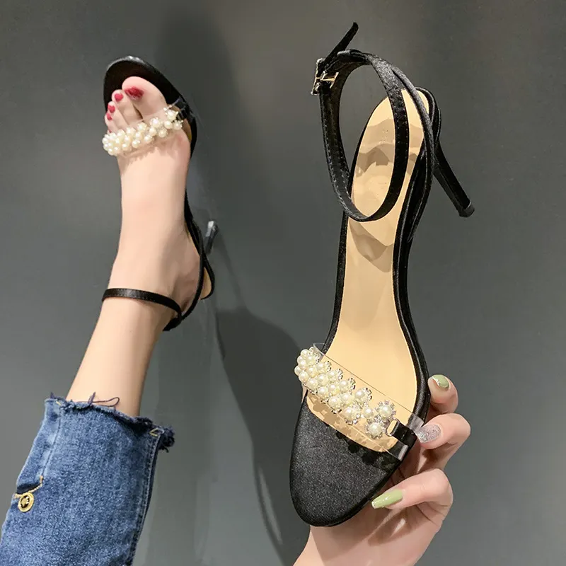 Nigikala Nigikala Fine Heel Shoes 2025 New Summer Sister Fried Street With Skirts With Toes With Sandals Female Thin Heel