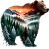 Forest Bear-Full Round Diamond Painting