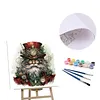 (US Local)Paint By Numbers Kit On Canvas DIY Oil Art Santa Claus Picture Home Decor40x40cm