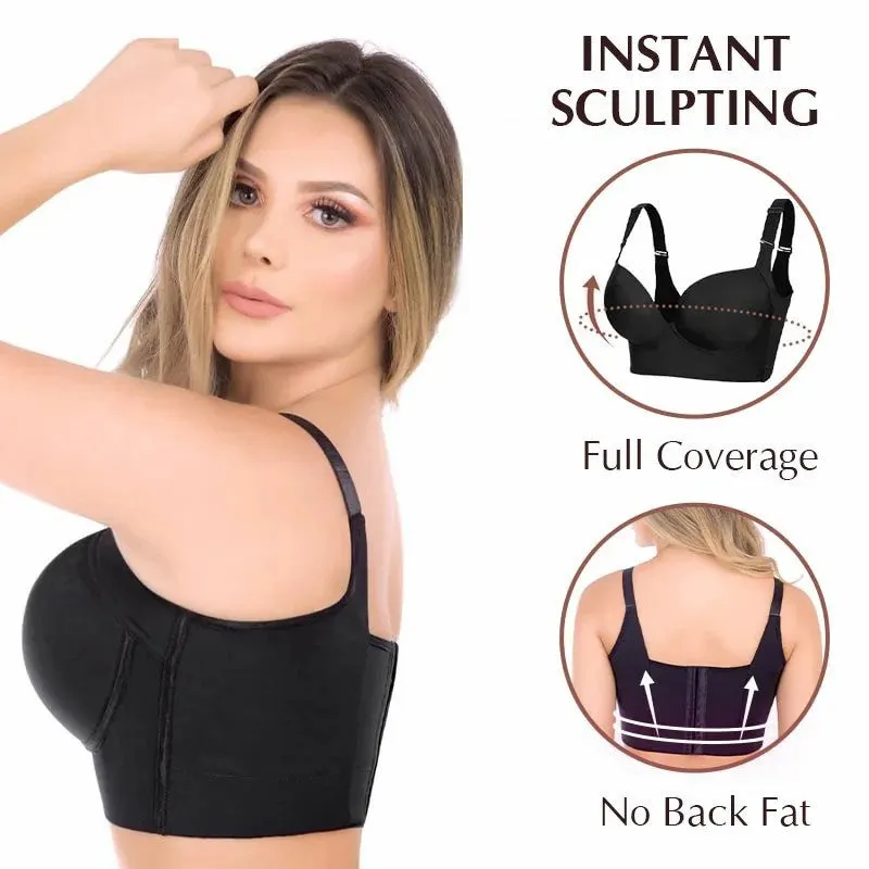 Deep Cup Bra Hide Back Fat With Shapewear Incorporated（Buy 1 Get 1 Free）(2 PACK)