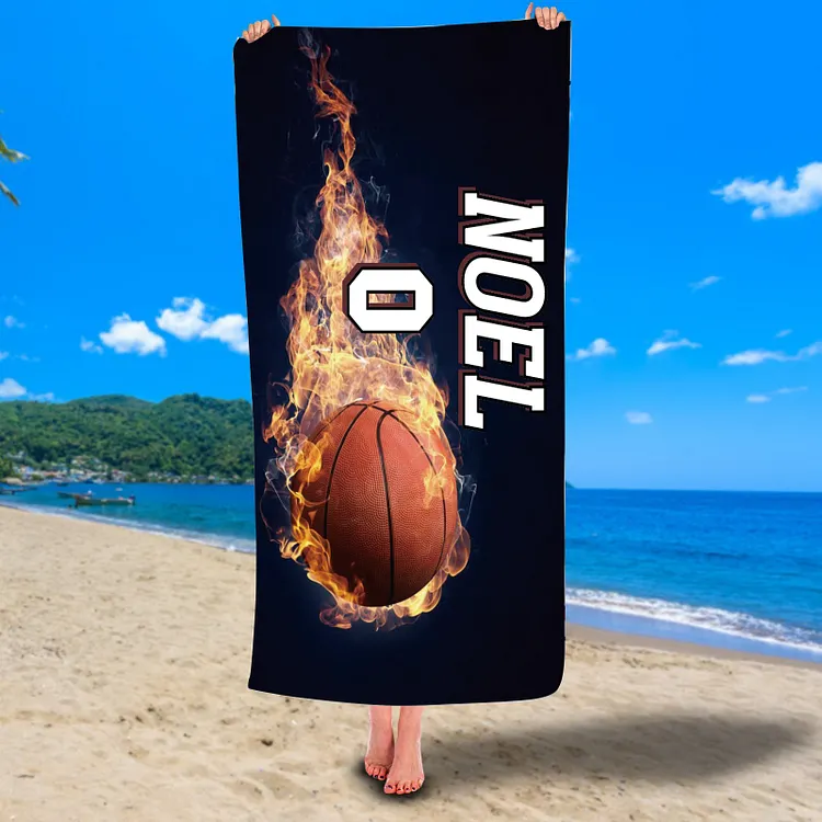 Personalized Kid Basketball Towel For Summer&Beach|DYTowel64