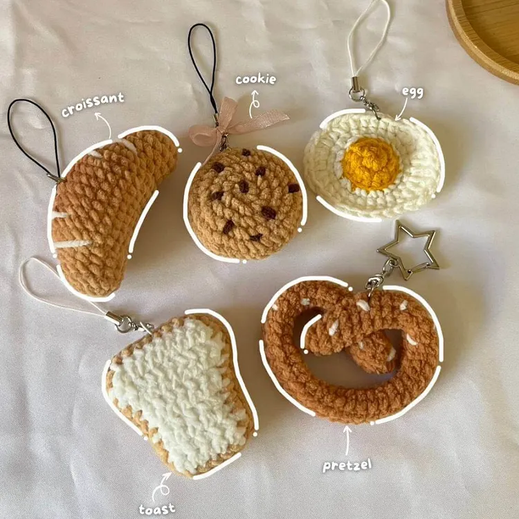 Breakfast Mini Keychains Crochet Pattern  &mdash;【Digital Pattern】