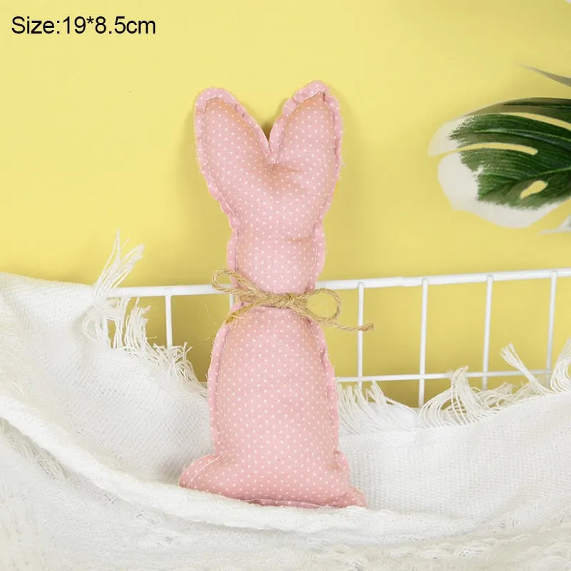Easter Decoration Cloth Bunny Ornaments Easter Rabbit Holiday Party Kids Toys Gifts Decoration Spring Home DIY Craft Supplies