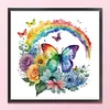 Butterfly And Rainbow - 18CT Stamped Cross Stitch 25*25cm/9.84*9.84in