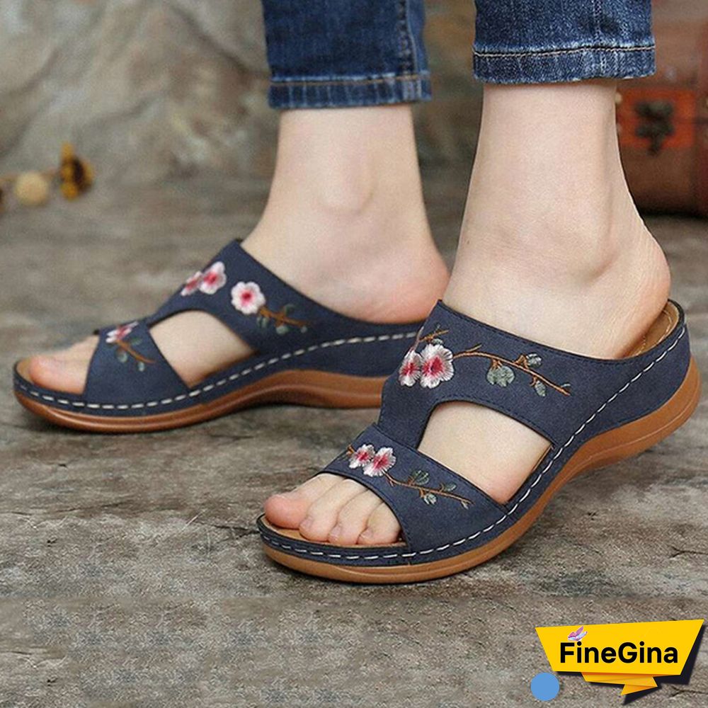 Summer Heighten Slippers Thick-Soled Non-Slip Pu Slippers Women's Outdoor Casual Slippers