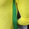 Joyfball 2025 Long Sleeve Player Version Brazil Home Soccer Jersey（The player version jersey is a bit tight, please pay attention to the size selection）