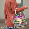 Diamond Painting Stream Dawn Scene Tote Bag Handbag