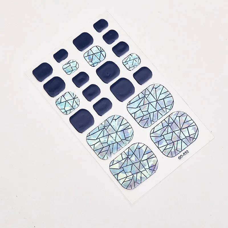 22 Tips/Sheet Shiny Nail Decoration Nail Adhesive Nail Accesoires Nail Art Decoration Nailart Sticker Adesivos Nail Tape
