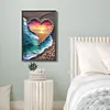 Love sunset beach - perce ronde peinture diamant-40 * 60cm (grande taille)