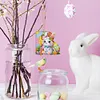 (US Local)PET Double Sided Special Shaped Easter Alphabet DIY Diamond Painting Keychain