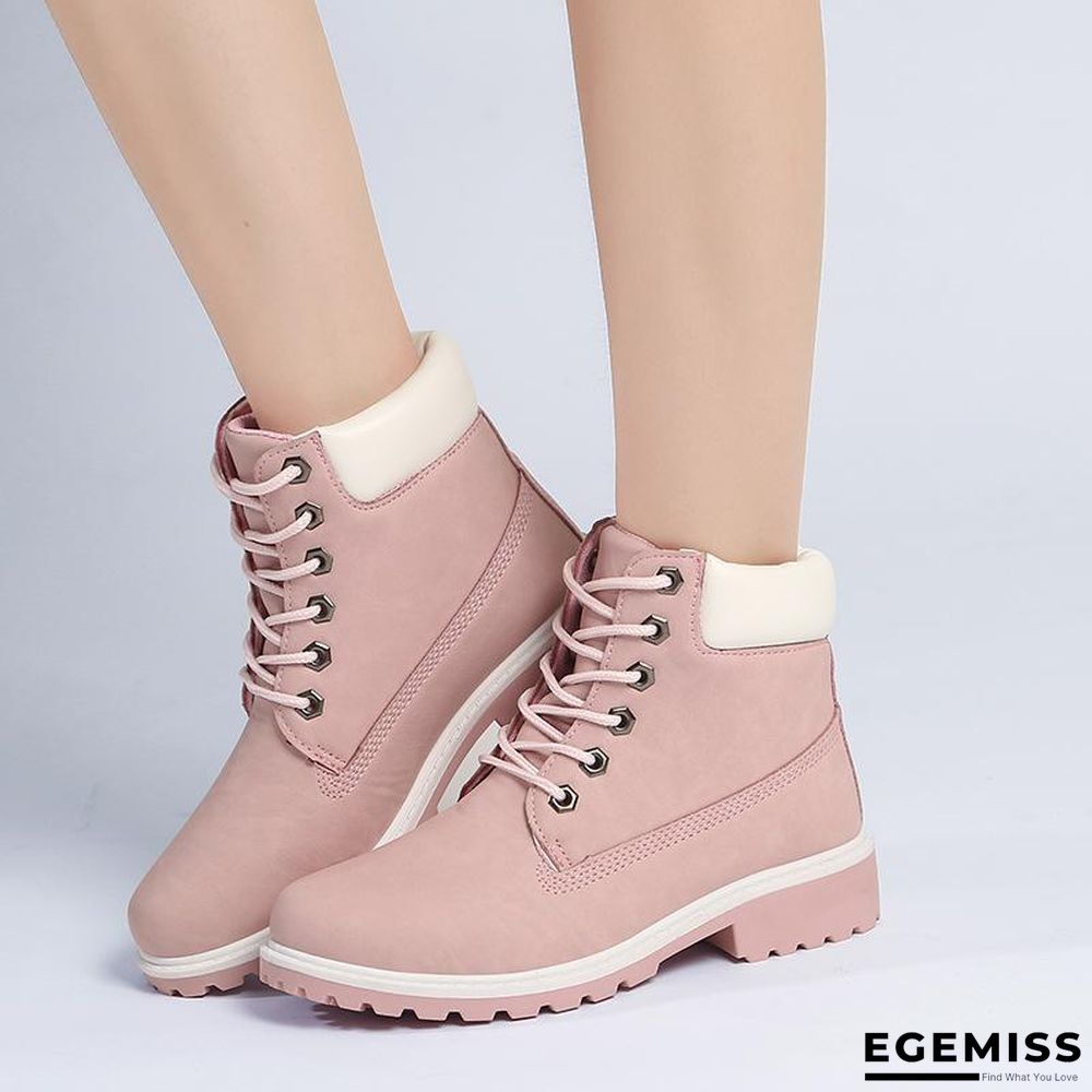 Autumn Early Winter Shoes Women Flat Heel Boots Fashion Keep warm Women's Boots Brand Woman Ankle Botas | EGEMISS