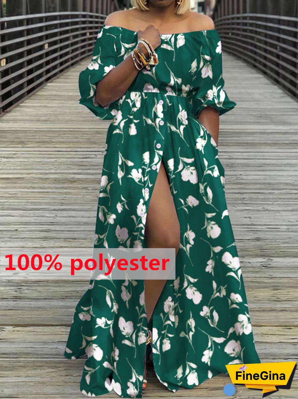 Summer Dresses Women Celmia High Split White Long Sundress Sexy High Waist Maxi Robes Three Quarter Sleeves Party Vestidos