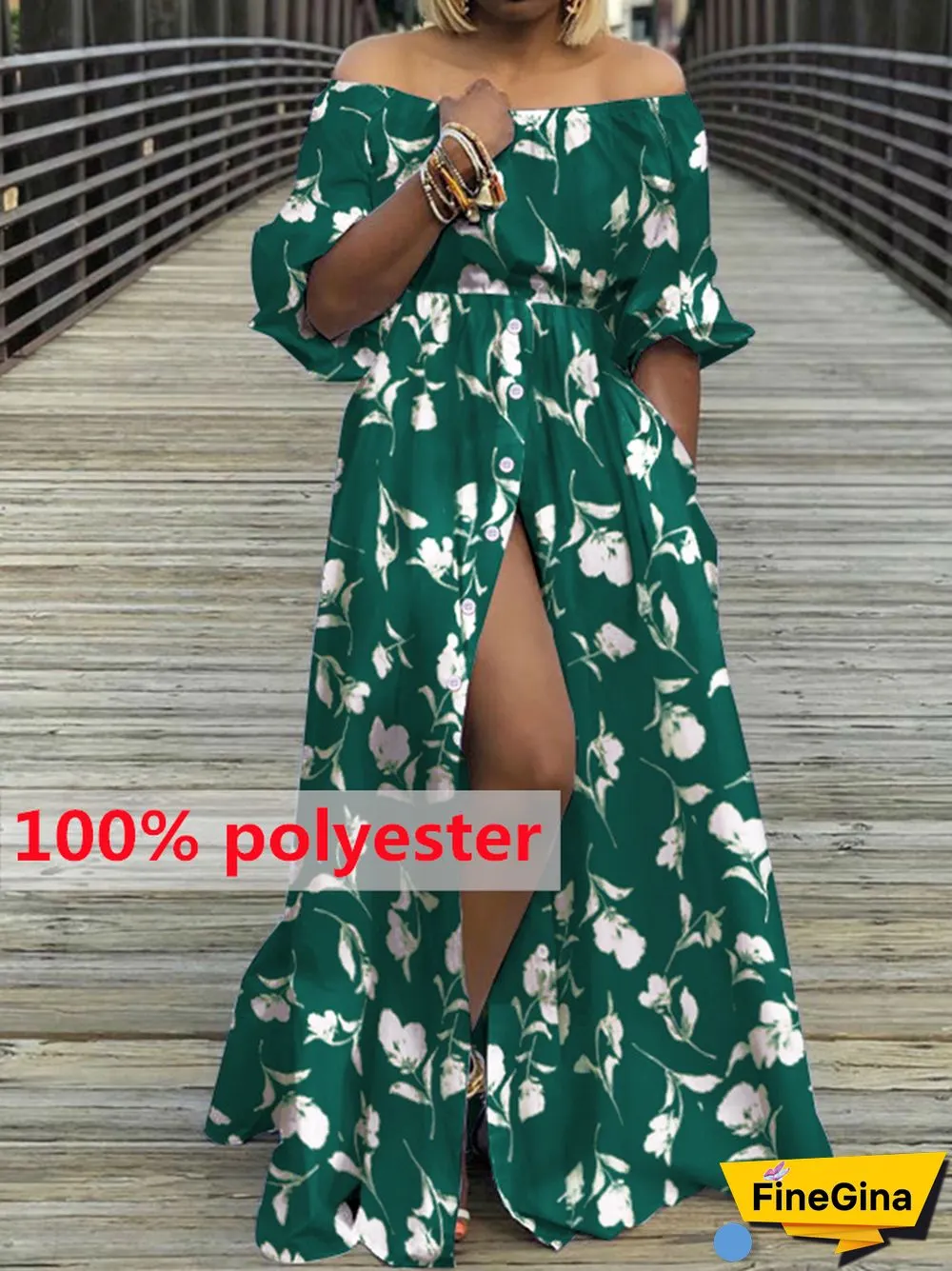 Summer Dresses Women Celmia High Split White Long Sundress Sexy High Waist Maxi Robes Three Quarter Sleeves Party Vestidos