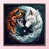 Tai Chi Wolf-11CT Stamped Cross Stitch 50*50cm/19.69*19.69in