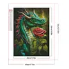 >SALE<5D DIY Full Round Drill Partial AB Diamond Painting Art Dragon Kit 45*55CM
