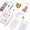12pcs Birthday DIY Mini Round Diamond Painting Set Table Decor No Frame 15x18cm