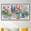 Flower Pot-14CT Stamped Cross Stitch Egyptian Cotton 47*28cm/18.5*11.02in