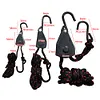 Adjustable Hanging Lanyard Tent Lamp Lifting Pulley Hook (3/8 inch Metal)