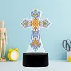 5D DIY Diamond Painting 7 Color Night Light Lamp Home Decoration Ornament Gift Kit(Cross)