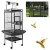[US Local Warehouse] 60 Inch Large Bird Cage with Play Top and Rolling Stand Metal Parakeet Cage