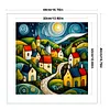 Colorful Houses - 14CT Stamped Cross Stitch - 40*40cm