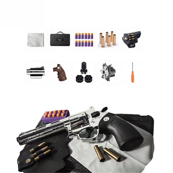 XYL ZP5 Revolver Dart Blaster – 25ft Range, Western Design