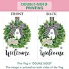 DIY Diamong Painting Double Sided Drills Garden Flags Outdoor Decor Holiday Garden Decorations Kit(Welcome Wreath)