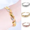 Bracelets feuille zircon