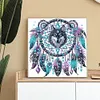 Dreamcatcher Wolf-Partial Special Shaped Diamond Painting 30*30CM