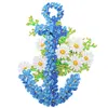 Diamond Painting Blue Flower Wreath Door Hanging Decor