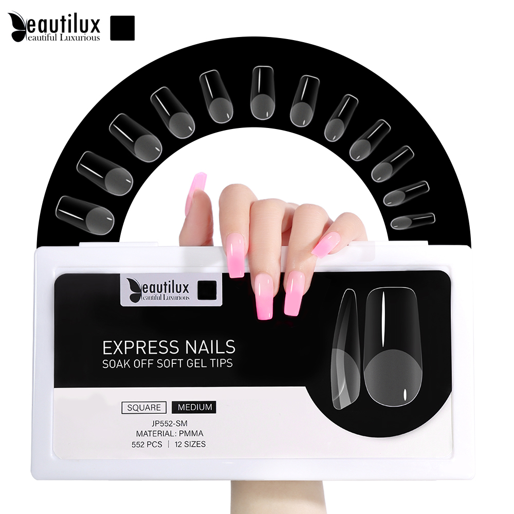 CAPSULE NAILS 552pcs|SQUARE|MEDIUM