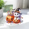 >SALE<Acrylic Halloween Cat Diamond Painting Desktop Decorations for Home Office Decor