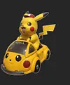 Small & Big Scale Pikachu with Pikachu Car - Pokemon Resin Statue - sun Studio