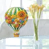 (US Local)Flower Hot Air Balloon Diamond Art Pendant 5D DIY Diamond Painting Dots Pendant