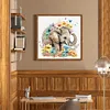 Elephant Flowers - Paint by Numbers Acrylic Painting 20*20CM(HOT)