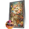 Diamond Painting-DIY Full Round Drill Flower Dog(40*60CM)
