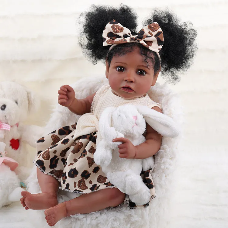 Babeside Quiet Reborn Baby Saria 20'' African American Older Girl Building Lovely Memories