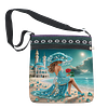 Diamond Painting Beach Lady Crossbody Bag Ethnic Style Handbag with Adjustable Strap
