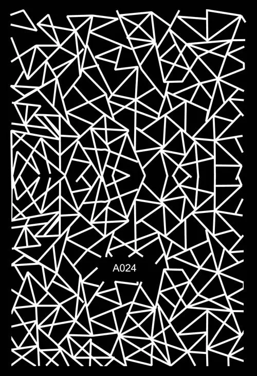 Black Wave Gold Stars White Line Nail Art Stickers Designs Manicure Sticker Back Glue Accessories for Nail Art Decoration Decals-Nail Inspo