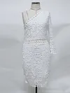 Crochet One-Shoulder Mini Dress