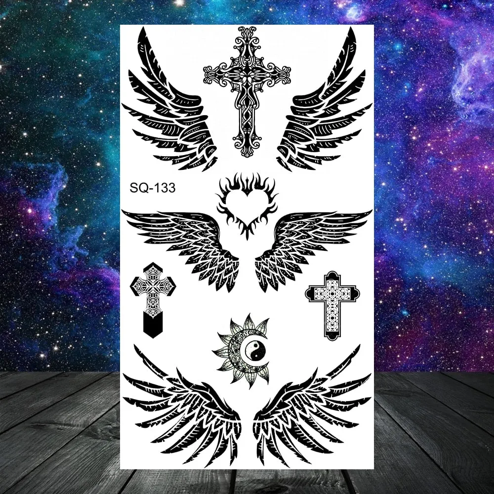 3D Universe Planet Temporary Tattoos For Women Adult Kids Girl Lotus Moon Outer Space Fake Tattoo Neck Arm Hands Small Tatoos