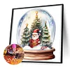 5D DIY Full Round Drill Diamond Painting Santa Claus Crystal Ball Home Decor