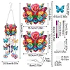 DIY Diamond Painting Double Sided 3D Wind Chime Flower Butterfly Pendant Hanging Kits