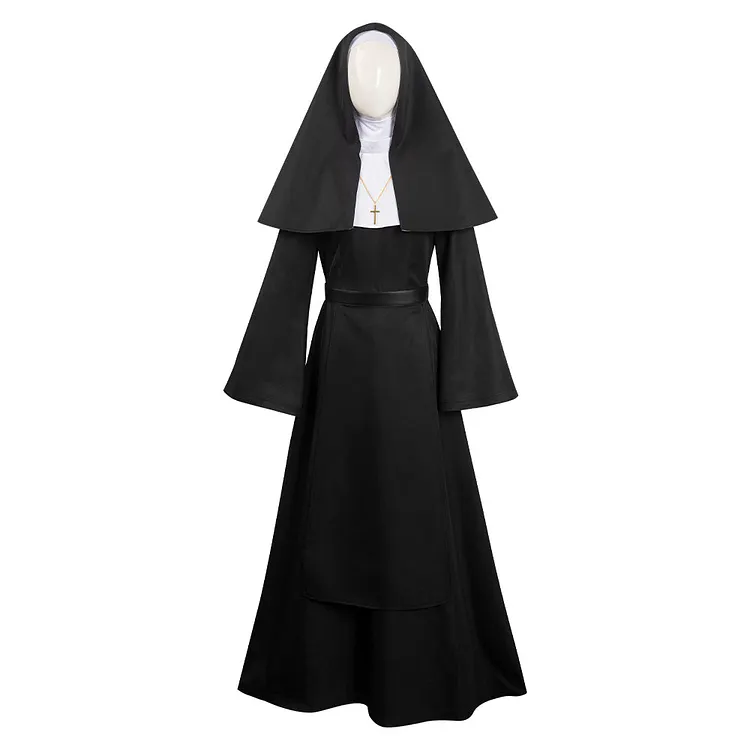 Horror The Nun 2023 The Nun Cosplay Costume Outfits Halloween Carnival Suit