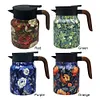 1000ml Floral Pattern Teapot Stainless Steel Mini Hot Coffee Pot for Hot Drinks