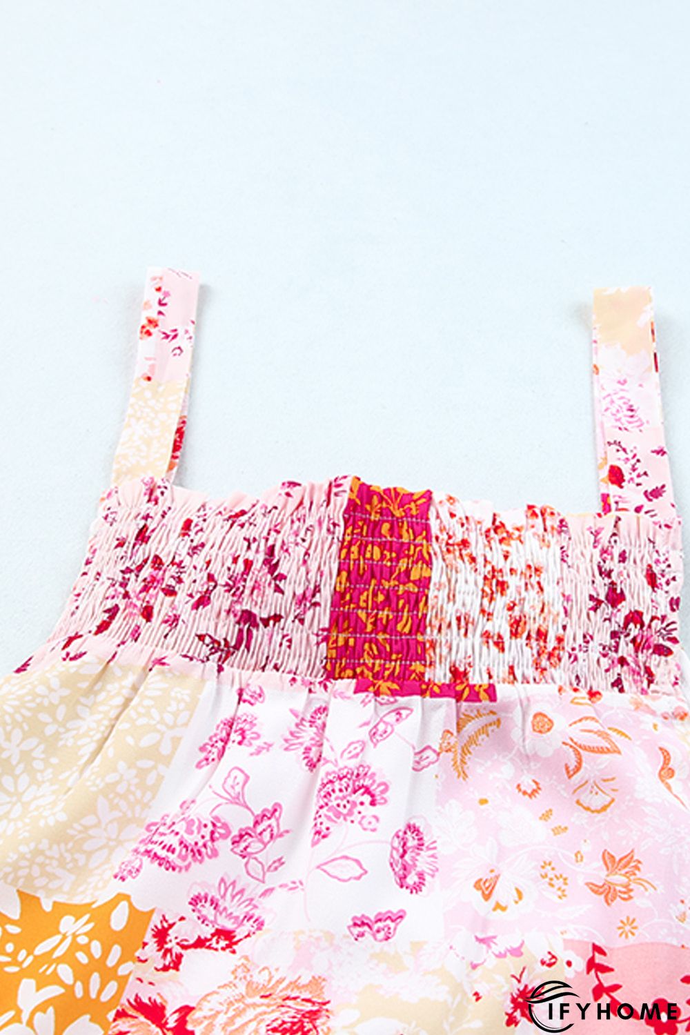 Multicolor Boho Geometric Floral Print Sleeveless Maxi Dress | IFYHOME